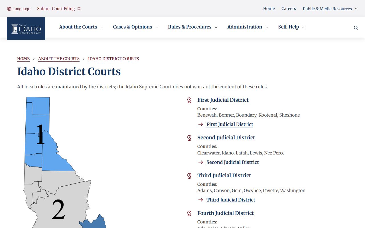 Payette County District Court Idaho District Court overview