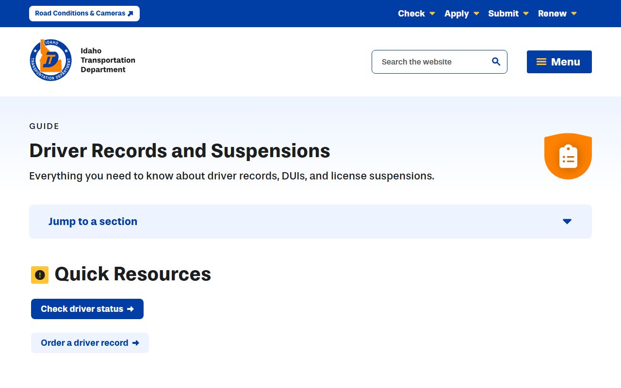 Payette County traffic court records Idaho driver records and suspensions guide